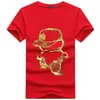 2024 Summer Mens T-shirt Youth Short Sleeved Fashion Cartoon Pattern Trend