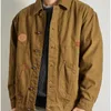 Mäns jackor May Khaki Vintage Cargo Coat Garment Wash Stamped Multi-Pocket Combed Cotton för att göra gammal vävd jacktrend