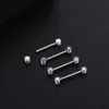 10pcs nipple barbells ثقب مع مديك مستديرة مجموعة الكريستال نهايات داخلية الخيط حلقات جسم مثير المجوهرات 240127