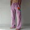 Męskie spodnie męskie bawełna mody i wydrukowana kieszeń na dużą rozmiar Athletic Fit Men Pamięć pianka