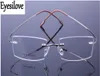 Retail 1pcs Nonscrew Menwomen Titanium Rimless Optical Frame Memory Titanium Recept Glaster Ramar2042280