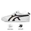 Asics tiger mexico 66 Shoes Women Mens Designer Casual Slip-On Leather Silver Birch Green Red Yellow White Black Canvas Trainers【code ：L】Sports Sneakers