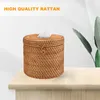 Sieradenzakjes Ronde Rotan Tissue Box Vine Rolhouder Toiletpapier Cover Dispenser Voor Barthroom Thuis El En Kantoor