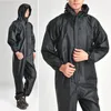 Herren-Trenchcoats, Motorrad-Arbeits-Regenmantel, Overalls, Regenanzug, modisch und wasserdicht, schwarze Farbe, erhältlich in den Größen M 3XL