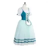 Bühnenkleidung, hochwertiges, langes, professionelles, blaues, romantisches Ballett-Tutu-Kleid für Kinder und Mädchen