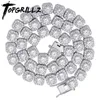 10mm qualità polo set big size solitario tennis catena collana mens ghiacciato bling cz fascino hip hop gioielli di moda 18 22q190t