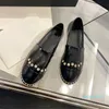 Casual Shoes Tweed Paris Designer Black Ballet Flats Women Quilted Leather Slip On Ballerina Ladies