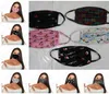 Masker vuxna märkta brev som trycker andas ansiktsdesigner unisex återanvändbar tvättbar cykling utomhus lyxmask täcker d413015976260