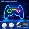 Nattljus Neon Sign Teenager Boy Room -dekoration drivs av USB -spelkontroller Light Player Playe