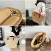 Shoulder Bags New Summer Woven Soulder Bag Women Beac Female Straw Knied andmade Large andbag Purse Travel Tote Underarm bolsa femmeH24219