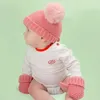 Casquettes de balle, gant avec mitaines, chapeau pour bébé, ensemble d'hiver pour filles et garçons, deux pièces chaudes, Look de Baseball pour enfants, j'ai fait un