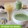 Résine Matcha Fouet Chasen Brosse Outils pour Matcha Thé Vert Poudre Réutilisable Fouet avec Porte-Fouet Thé Cérémonie Brosse 240219