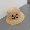 Cappelli a tesa larga Designer a secchiello per donna Cappello di paglia di lusso Moda berretto tessuto a mano Berretto estivo da uomo Grande da spiaggia