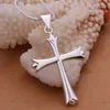 Hela 925 Silverhalsband Fashion Sterling Silver smycken Cross Halsband SMTN290204A