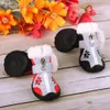 4pcsset Pet Dog Shoes Winter Warm Boots Snow Rain Pets Booties Antislip Socks Footwear For Medium Large Dogs Products 240129