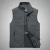 FGKKS Gilet da uomo primavera Gilet per il tempo libero all'aperto Gilet di colore solido Giovane giacca da pesca casual di mezza età Pography Maschio 240219