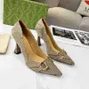 Chaussures de créateurs pour femmes Été 2024 Nouvelle chaussure unique Horsebit Célèbre designer chaussures à talons hauts 10A qualité première couche de caoutchouc de vachette semelle extérieure antidérapante avec boîte sac à poussière