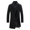 남자 트렌치 코트 남성 트렌치 코트 간단한 남자 재킷 캐주얼 슬림 한 옷 스판덱스 긴 소매 가을 코트 편안한 드롭 다이브 otvqm