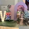 Decoração de festa 5x7ft roxo arco aberto pano de fundo er para forma de porta balões suporte quadro casamento evento decoração gota entrega home garde dhp0q