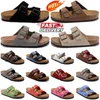 designer slippers boston klomp mannen slide schoenen klassieke pantoufle mode platform sandalen zwart wit grijs blauw leer mesh outdoor vrouwen sandalen sandalen slipper