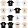 Zomer Rhude Merk Bedrukte T-shirt Mannen Vrouwen Ronde Hals T-shirts Lente High Street Style Kwaliteit Top Tees Rhude Aziatische Maat S-xl Camiseta Casablanca 0259