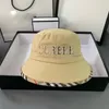 Cappelli a tesa larga da donna firmati con cappello a secchiello scozzese per uomo Cappelli da lettera casual alla moda