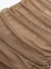 Sexy pure plage en mousseline de soie femmes cravate colorant sans manches ajustement serré femmes jupe longue encolure carrée été spaghetti bandoulière gilet 240219