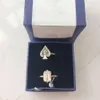 Swarovskis ringar designer kvinnor original kvalitet band ringar kristall tarot svart hjärtring mystisk spade diamant
