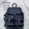 Designer's Mens Black Rackpacks Nylon School Bags Medium Satchels axelväska stor kapacitet Studenter ryggsäck interiörfickor preppy stil topp