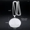 Pendentif Colliers Ogou Feray Voodoo Veve Symbole Sigil Collier En Acier Inoxydable Vodou Lwa Loa Occulte Amulette Chaîne Bijoux N8425S02