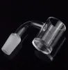 New product 5mm Clear Bottom Quartz Banger Flat Top Quartz Nail with Cyclone Spinning Carb Cap Luminous Terp Pearl Insert for Glass Bongs ZZ