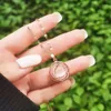 Pendant Necklaces LEEKER Classic Rotatable Spinner Stainless Steel Necklace for Women Rose Gold Color Fashion Jewelry Arrival 855 LK2