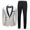 Abiti da uomo Blazer Abito da sposa floreale da uomo (abito + pantaloni) Moda e tendenza bello Taglie forti Smart Casual Quattro stagioni Poliestere Due pezzi