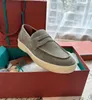 Berömda LP Casual Loafer Shoes Sneaker Open Walks Summer Walk Deck Shoes Suede Platform Loafers City Lazy Loafers Män Socke Sneaker Mid Cut with Box