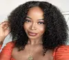 Brezilya bakire viraj 4b 4c klips ins ins Coily Hair 2x4quot ushape Siyah kadın için glueless afro tuhaf kıvırcık u parça peruk insan hai5173617