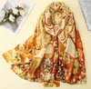 Visual Axles Gustav Klimt Oil Painting Silk Scarf The Tree Of Life Shawl Foulard for Women Bandana Spring Scarves9558061