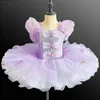 Abbigliamento da palcoscenico Tutu di balletto romantico con paillettes per ragazze Bambini Lago dei cigni Ballerina Costumi di danza per feste Abito da ballo