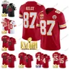 15 Patrick Mahomes 87 Travis Kelce Kansas 2024 Super Bowls "Chiefs" Jersey Rashee Rice Nick Bolton Kadarius Toney Creed Humphrey Chris Jones City