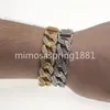 2024 MENS ICED OUT GOLD BRACELT Silver Cupan Link Chain Bracelets Fashion Rhinestone Hip Hop Jewelry