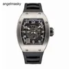 RM Wrist Watch Pilot Watch Richardmillie Wristwatch RM010 Men's Series RM010 Titanium Alloy Men's Fashion Leisure Sports S Manuella Mechanical Wrist Watch