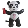 vendita all'ingrosso 5m / 16.4ftH rifornimento di fabbrica panda gonfiabile cartone animato animale palloncino panda carino con busta rossa per la festa di eventi pubblicitari esterni