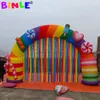 8MWX5MH (26x16.5ft) Toptan Özel Yapımlı Şişirilebilir Şeker Kemeri Püsküllü Renkli Çekici Parti Etkinlik Kemeri Açık Dekorasyon İçin Balon