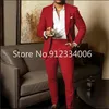 Costumes pour hommes Blazers Dernières combinaisons de mariage pour hommes Slim Fit 2 pièces Brown Groom Tuxedos Made Business Cost For Men Costume Homme (Blazer + Pantalon)