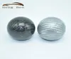 HB Racing Universal Car Gear Shift Knob Shifter Lever Round Ball Shape Black Silver Carbon Fiber7829695