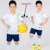 Jerseys Kids Football Jersey Tracksuit Dziecko piłka nożna sporty mundury dziewczęta chłopcy grają zestawy sportowe w piłce kamizelki garnituru piłkarskiego