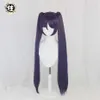 PRE- UWOWO Game Genshin Impact Mona Megistus Cosplay Wig Astral Reflection 90cm Purple Twin Tail Y0913275V