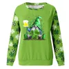 Dameshoodies Sweatshirt voor dames St Patricks Day Print O-hals Ronde pasvorm Pullover Tops Casual trainingsshirts met lange mouwen