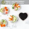 Plates 8pcs Sauce Dishes Heart Shape Seasoning Sushi Dipping Bowl Saucers Appetizer Mixed Color