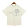 SS New Hude Tees Girocollo Emblema Logo Lettera stampata a maniche corte T-shirt ampia da uomo e da donna T-shirt classica a maniche corte in puro cotone a mezza manica Top vestiti