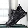 GOUDEN KAMEEL Luxe herenschoenen Casual Zwarte Mannelijke Sneakers Ademende Lederen Schoenen voor Mannen Herfst Mode Business 240118